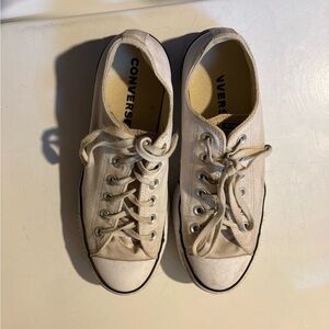 Converse Off-White Canvas Sneakers